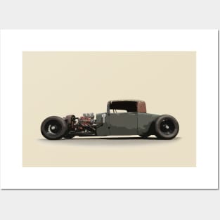 Ford Rat Rod Model A - stylized Posters and Art